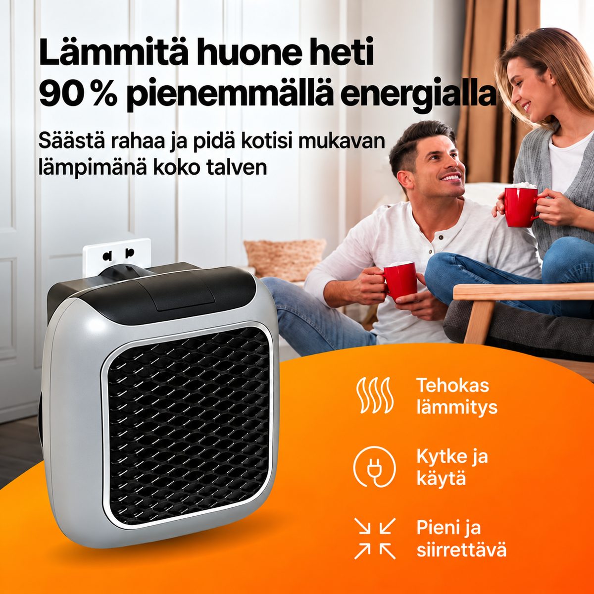 RapidHeat lämmittää olohuoneen pienemmällä energialla